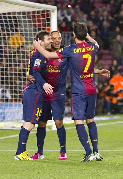 Goal celebration Leo Messi — Stock Photo, Image