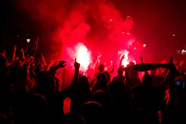 Football hooligans — Stock Photo, Image