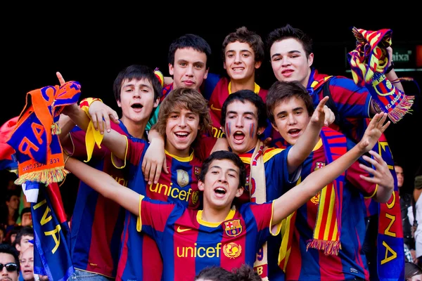 FC Barcelona supporters — Stock Photo, Image