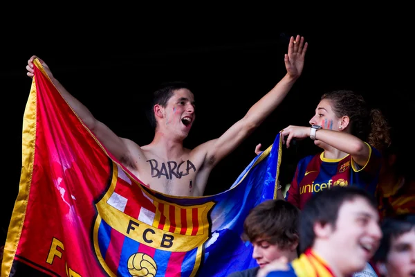 FC Barcelona supporters — Stock Photo, Image