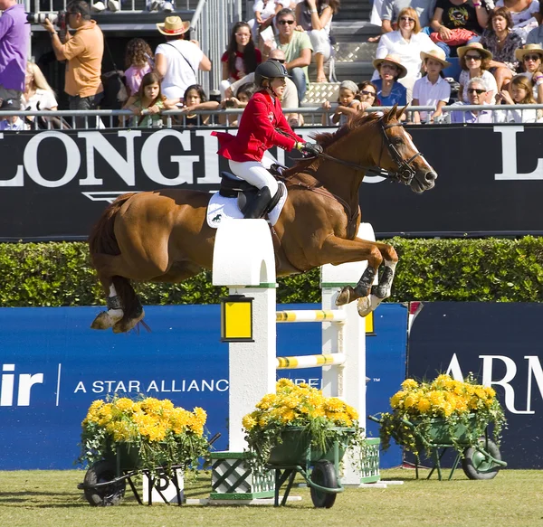 Salto a cavallo — Foto Stock