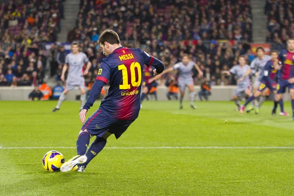 FC Barcelone Lionel Messi en action — Photo