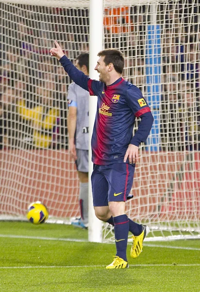 Leo Messi obiettivo celebrazione — Foto Stock