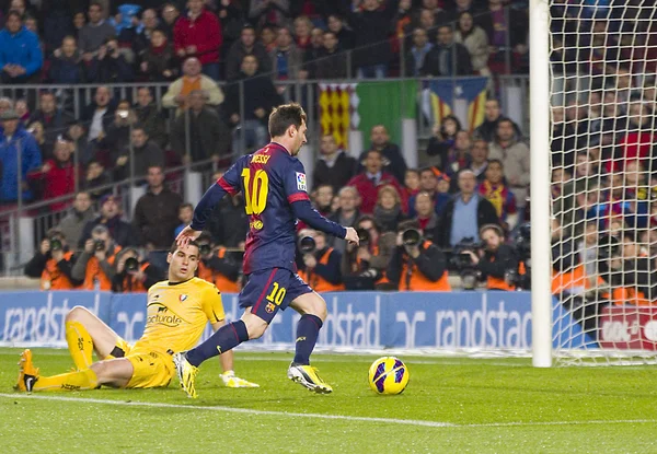 Leo Messi goal — Stock Photo, Image