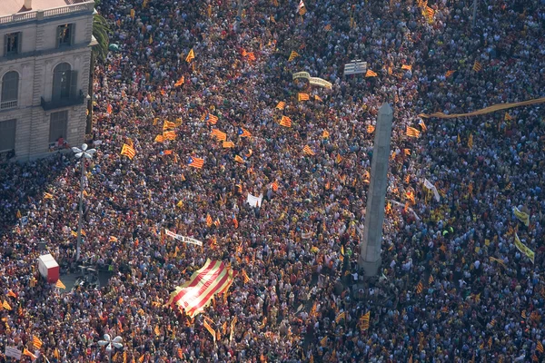 Barcelona rally för självständighet — Stockfoto