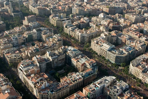 Вид с воздуха в Барселоне — стоковое фото