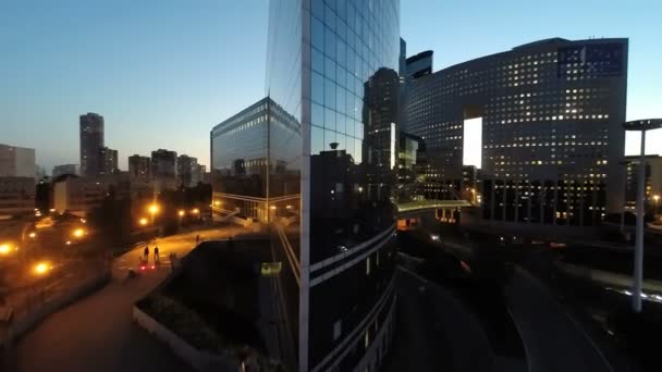 Noche vista de la ciudad — Vídeo de stock