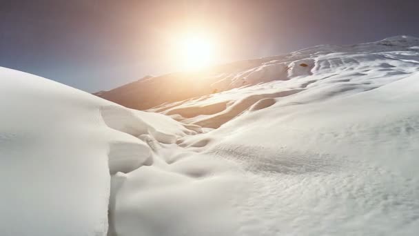 Winter snow mountains — Stock Video