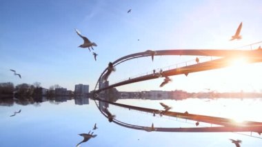 Güzel romantik günbatımı.