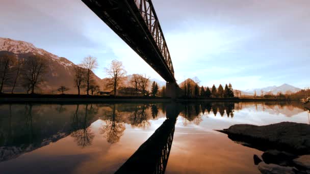 Мосту річки — стокове відео