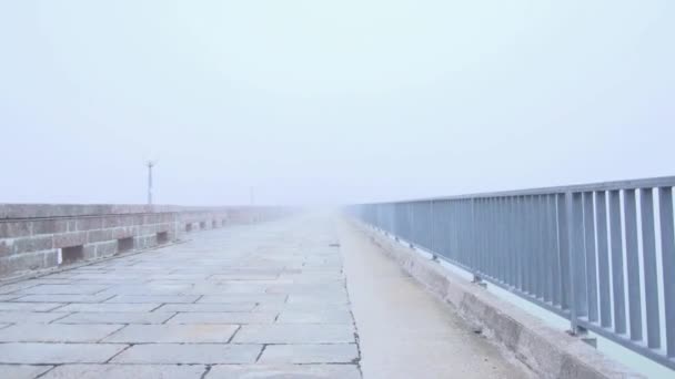 Туманная дорога — стоковое видео