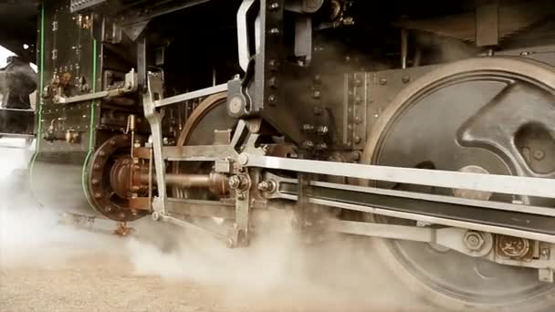 Tren de vapor fumador . — Vídeo de stock