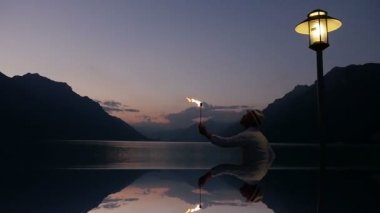 Alev nefes yangın tükürme ateş