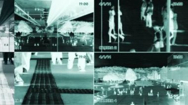 İnsanlar yürürken, insanlar gözetim