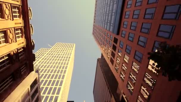 Σύγχρονη ουρανοξύστες στην πόλη — Αρχείο Βίντεο
