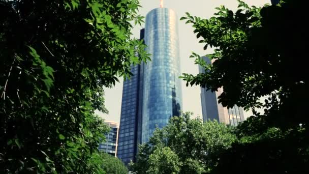 Pohled z mrakodrapů z parku