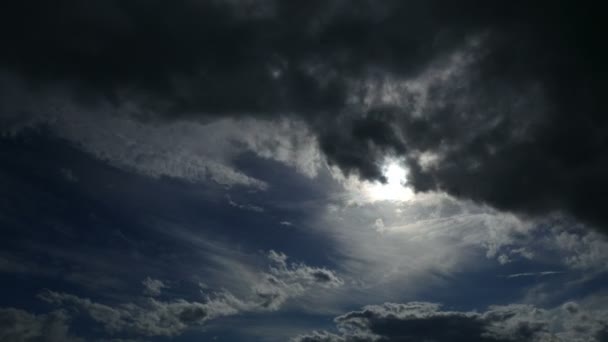 Soleil et nuages sur le ciel 