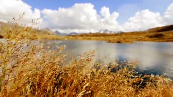 Paisaje de montaña con lago — Vídeos de Stock