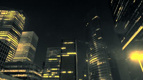 Şehir ve gece manzarası — Stok video