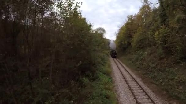 Steam engine locomotive — Stock Video