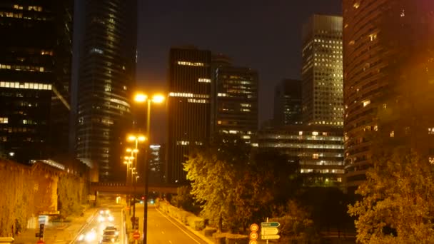 夜间的街道交通 — 图库视频影像