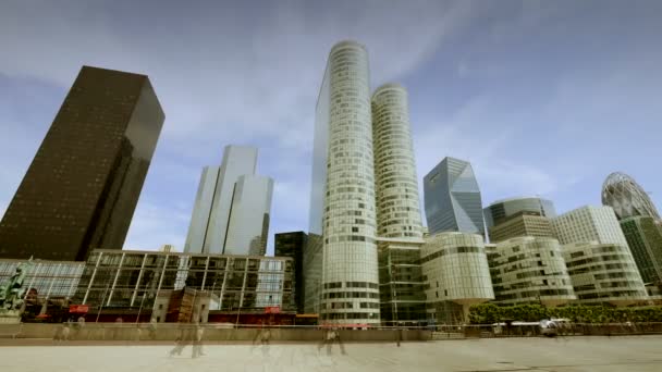 Arquitectura futurista de la ciudad — Vídeo de stock