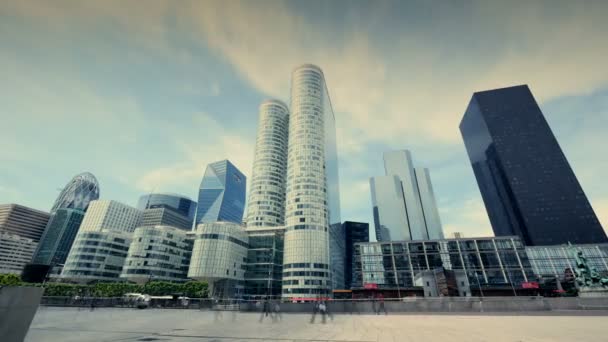 Arquitectura futurista de la ciudad — Vídeo de stock