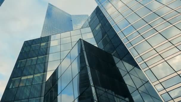Бізнес скляні будівлі — стокове відео