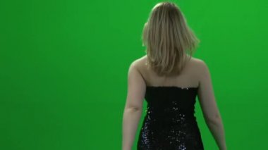 Moda model zarif elbise poz