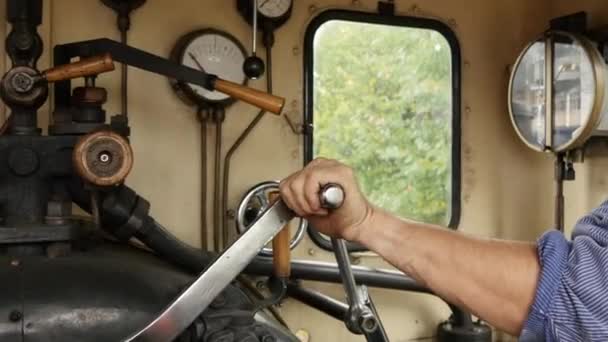 À l'intérieur vieux train à vapeur — Video