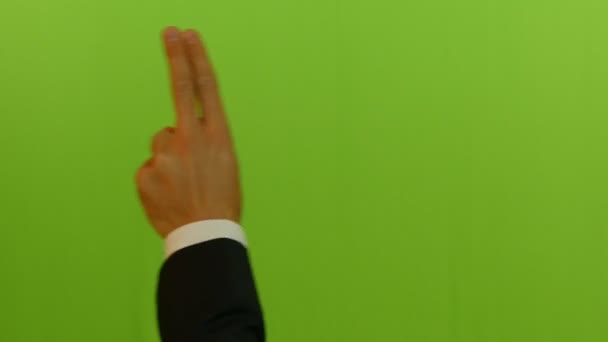 Hands gestures on touchscreen display — Stock Video