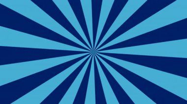 radyal mavi güneş patlaması, retro titreşimli, kalın poster enerjisi, merkezi odak ışınları, oyuncu