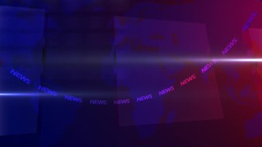 haber kırmızı ve mavi kurdele, sinematik yayın serisi yatay ışık parlaması, dönme