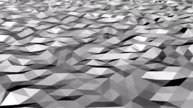 İnce hareketli yoğun çokgen alan ve katmanlı yüzeyler, gri ölçekli tesselleştirilmiş yüzey