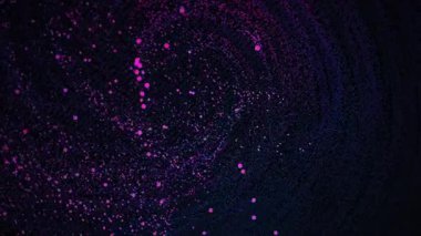 eflatun spiral parçacık girdabı karanlık boşluk üzerinde dönüyor, kuantum simülasyonu estetiği