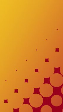 Canlı Turuncu ve Kırmızı Puantiyeli Puantiyeli Puantiyeli Sıcaklık dereceli, Kutlama Posteri için Paket Tasarımcısı tarafından kullanılan şakacı Retro Yarıton Deseni