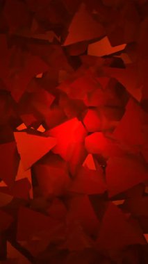 Merkezde yoğun kırmızı parçalar parlıyor, Ember ışıklandırmalı sinematik tanıtım arkaplanı ve erimiş hissi, dramatik hareket