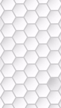 Üç Boyutsal Altıgen Bal Tarağı Dokusunda Temiz Beyaz Rahatlama ve Gölge Mühendislik Biyoteknoloji Sunumu,