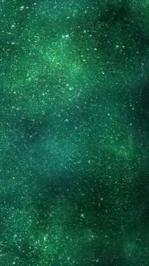 Zümrüt Yeşil Nebula Güzel Yıldızlar ve Yumuşak Sis, Nazik Parıltı ve Botanik Ton Organik Bilimkurgu Geçmişi,