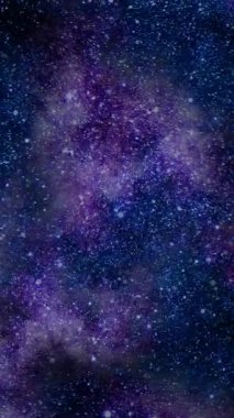 Alacakaranlık Mor Galaksi Bulutu Kara Gök 'ü Süpürüyor Mor Bulutsu Dokuları Dağılmış Yıldız Işığı ve İnce Hareketi