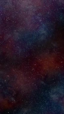 Moody Alacakaranlık Bulutsusu Kırmızı ve Teal 'i harmanlıyor, ince yıldız tozu ve yumuşak sis Astrofotografçı Çerçevesini Çerçevelerken Sinema Arkaplanı Oluşturuyor