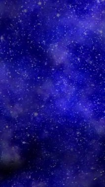 Koyu Mavi Nebula Arkaplanı Yoğun Yıldız Alanları, Dönen Sis ve Bilimkurgu Başlıkları İçin İnce Hareketi, Meditasyon Görselleri