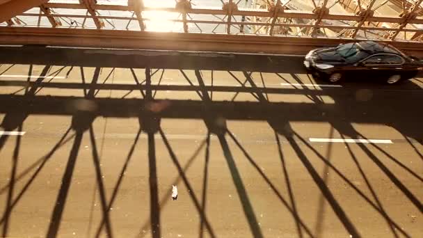 Verkehr auf Brücke tagsüber — Stockvideo