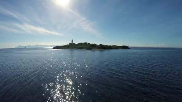 Costa costeira da ilha — Vídeo de Stock