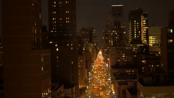 Strade della città di notte — Video Stock