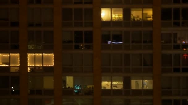 New york city en meer bij nacht — Stockvideo