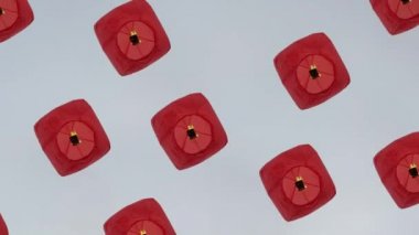 gökyüzüne doğru yükselterek fenerler