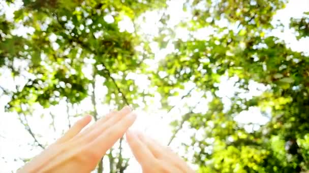 太阳穿越把手 — 图库视频影像