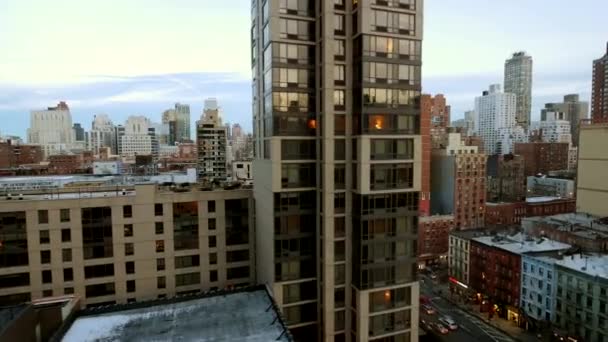 Wolkenkrabbers in New York City — Stockvideo