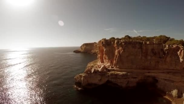 Colorful coast cliffs — Stock Video